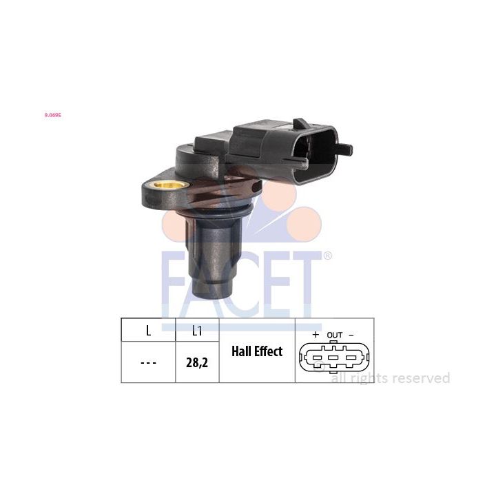 Jutiklis, variklio sūkių dažnis FACET 9.0695