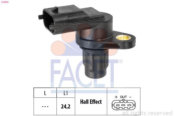Jutiklis, variklio sūkių dažnis FACET 9.0830