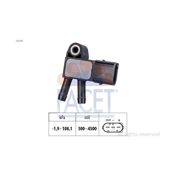 Oro slėgio jutiklis, aukščio adaptacija FACET 10.3294