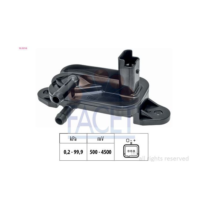 Jutiklis, išmetimo slėgis FACET 10.3316