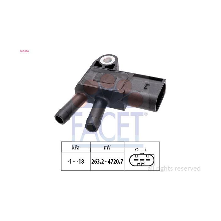 Jutiklis, išmetimo slėgis FACET 10.3380