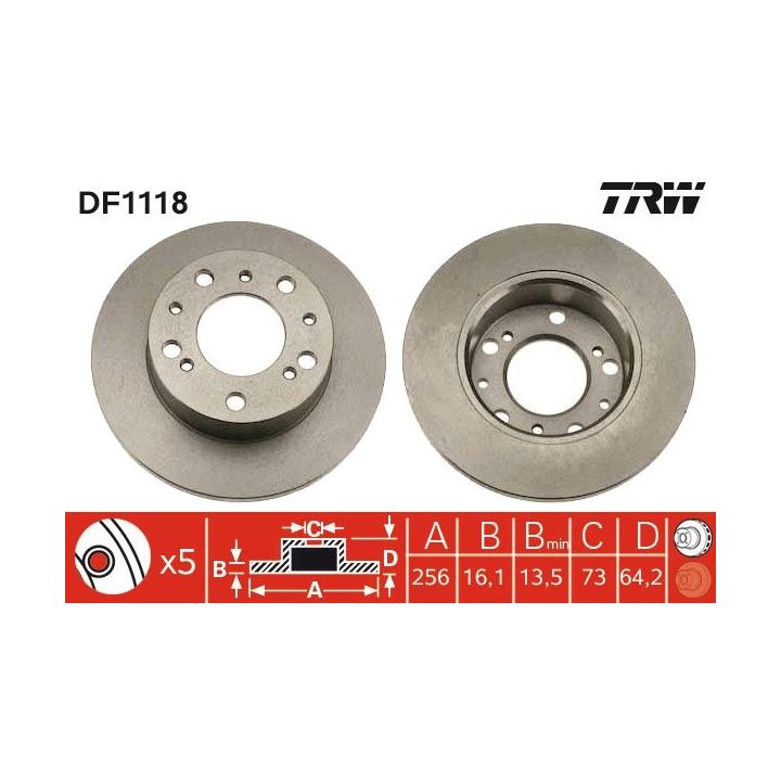 Stabdžių diskas TRW DF1118