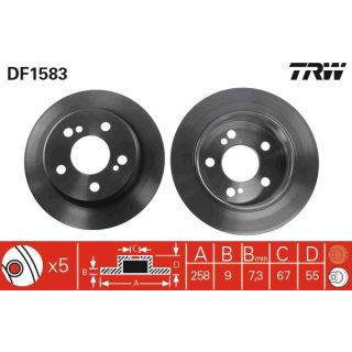 Stabdžių diskas TRW DF1583