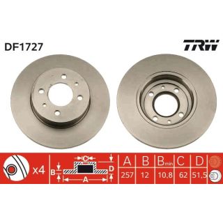 Stabdžių diskas TRW DF1727