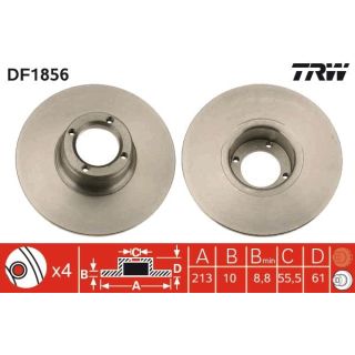 Stabdžių diskas TRW DF1856