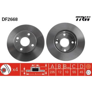 Stabdžių diskas TRW DF2668
