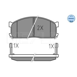 Stabdžių trinkelių rinkinys, diskinis stabdys MEYLE 025 200 0215/W