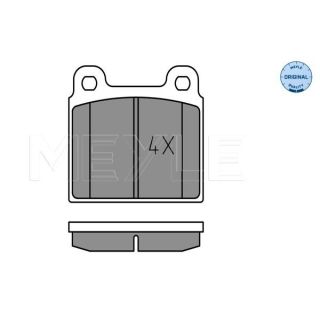 Stabdžių trinkelių rinkinys, diskinis stabdys MEYLE 025 200 1115