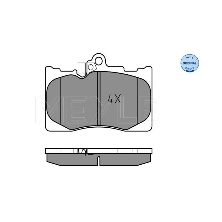 Stabdžių trinkelių rinkinys, diskinis stabdys MEYLE 025 203 2517/W