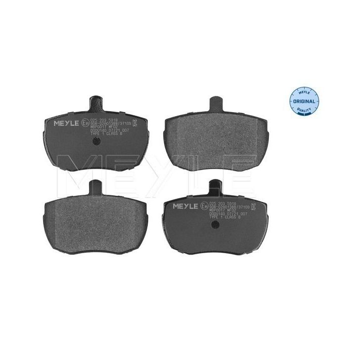 Stabdžių trinkelių rinkinys, diskinis stabdys MEYLE 025 203 5918