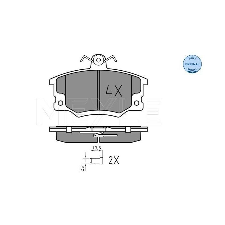 Stabdžių trinkelių rinkinys, diskinis stabdys MEYLE 025 208 3317/W