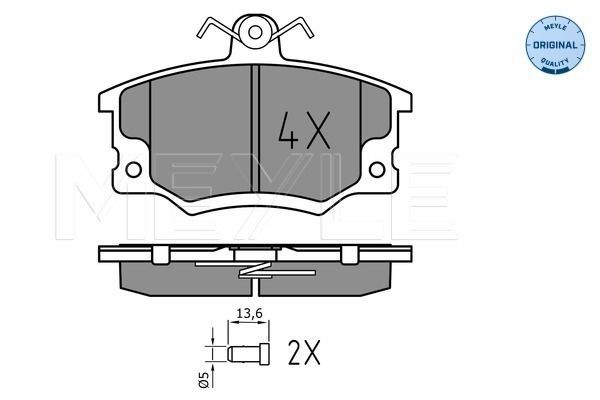 Stabdžių trinkelių rinkinys, diskinis stabdys MEYLE 025 208 3317/W