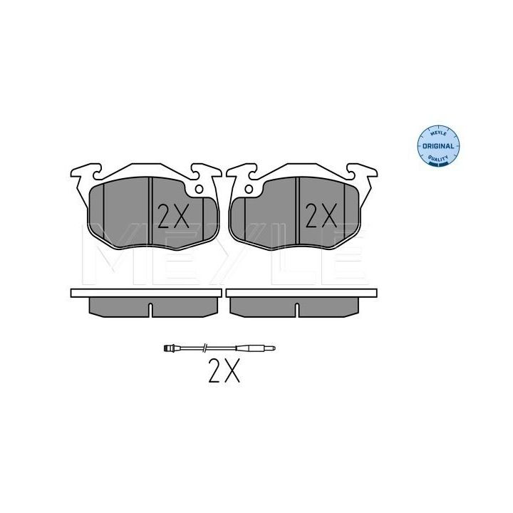 Stabdžių trinkelių rinkinys, diskinis stabdys MEYLE 025 209 0518/W