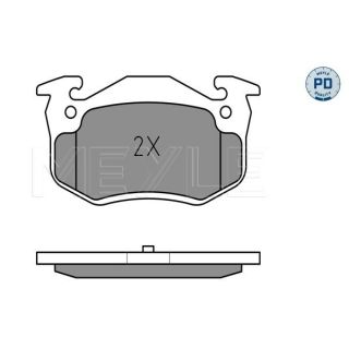 Stabdžių trinkelių rinkinys, diskinis stabdys MEYLE 025 209 7311/PD