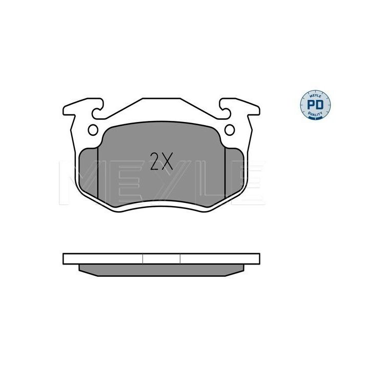 Stabdžių trinkelių rinkinys, diskinis stabdys MEYLE 025 209 7311/PD