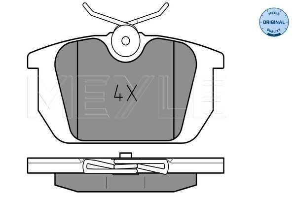 Stabdžių trinkelių rinkinys, diskinis stabdys MEYLE 025 211 0314