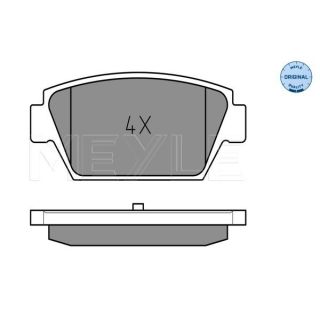 Stabdžių trinkelių rinkinys, diskinis stabdys MEYLE 025 211 2514