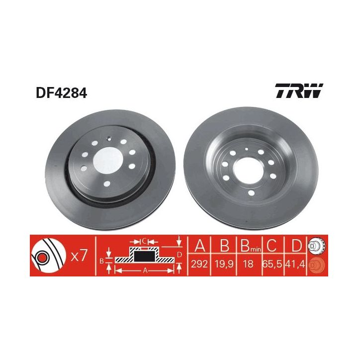 Stabdžių diskas TRW DF4284