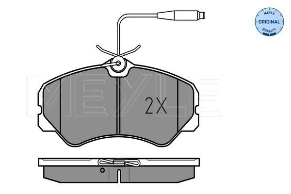 Stabdžių trinkelių rinkinys, diskinis stabdys MEYLE 025 212 0519/W
