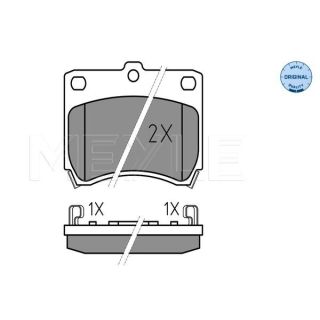 Stabdžių trinkelių rinkinys, diskinis stabdys MEYLE 025 213 5514/W