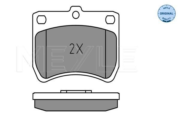 Stabdžių trinkelių rinkinys, diskinis stabdys MEYLE 025 213 5514/W