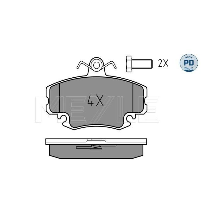 Stabdžių trinkelių rinkinys, diskinis stabdys MEYLE 025 214 6318/PD