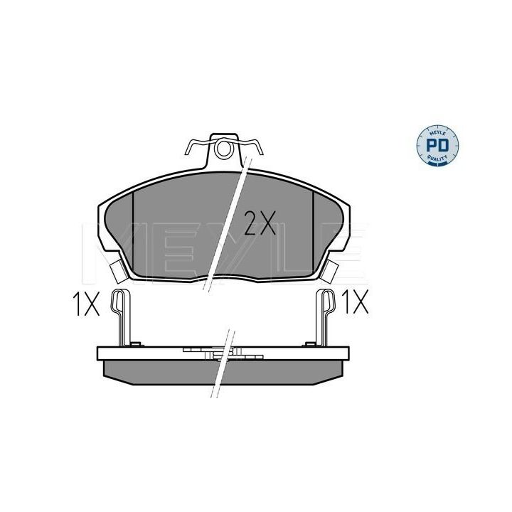 Stabdžių trinkelių rinkinys, diskinis stabdys MEYLE 025 215 1518/PD