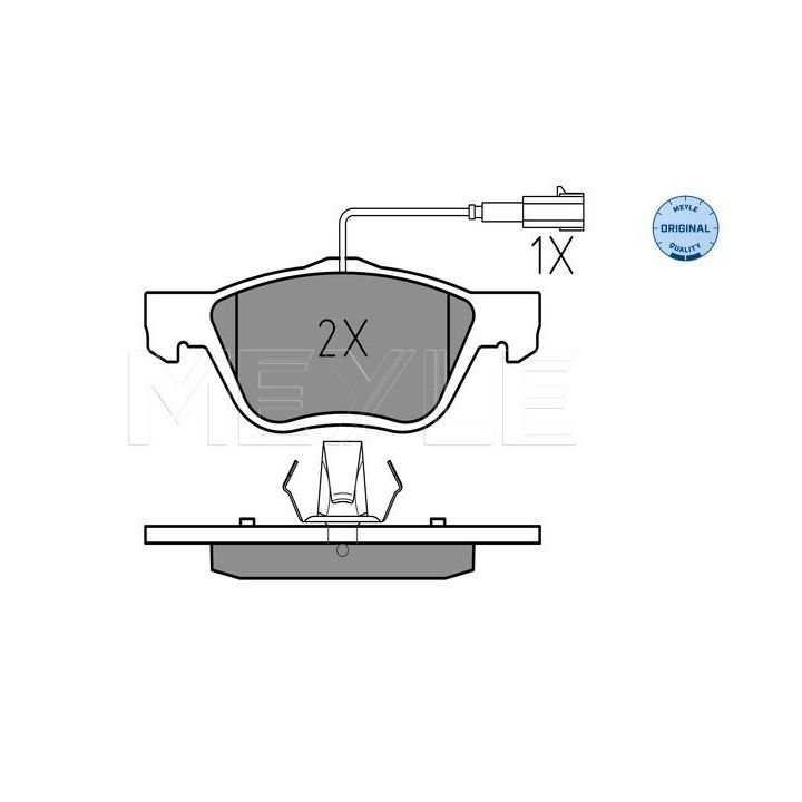 Stabdžių trinkelių rinkinys, diskinis stabdys MEYLE 025 216 3719/W