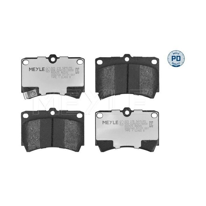 Stabdžių trinkelių rinkinys, diskinis stabdys MEYLE 025 216 5415/PD