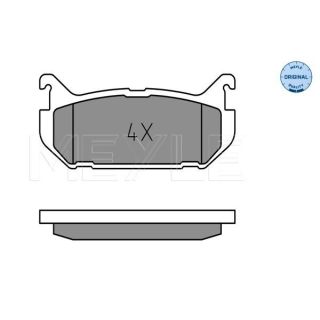 Stabdžių trinkelių rinkinys, diskinis stabdys MEYLE 025 217 6614