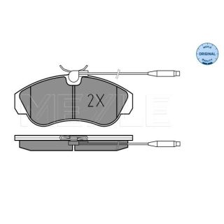 Stabdžių trinkelių rinkinys, diskinis stabdys MEYLE 025 217 9919/W