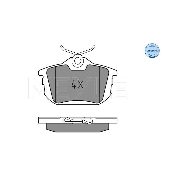 Stabdžių trinkelių rinkinys, diskinis stabdys MEYLE 025 218 6115