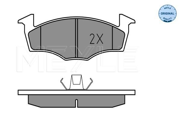 Stabdžių trinkelių rinkinys, diskinis stabdys MEYLE 025 218 6615