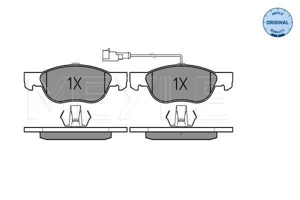 Stabdžių trinkelių rinkinys, diskinis stabdys MEYLE 025 219 2717/W