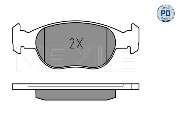 Stabdžių trinkelių rinkinys, diskinis stabdys MEYLE 025 219 3017/PD