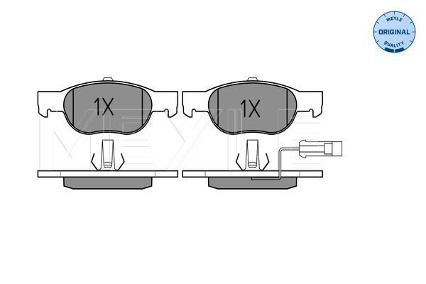 Stabdžių trinkelių rinkinys, diskinis stabdys MEYLE 025 219 3017/W