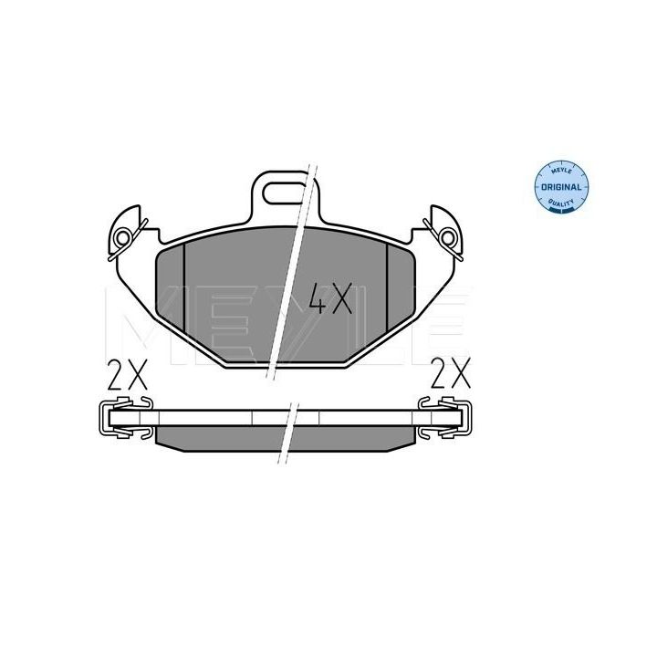 Stabdžių trinkelių rinkinys, diskinis stabdys MEYLE 025 219 6514
