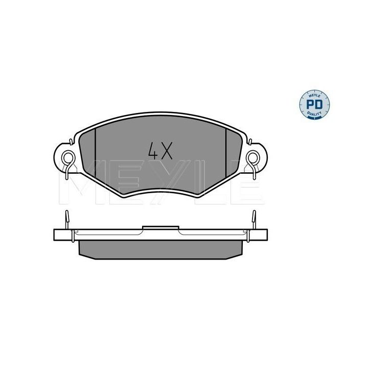 Stabdžių trinkelių rinkinys, diskinis stabdys MEYLE 025 219 8018/PD