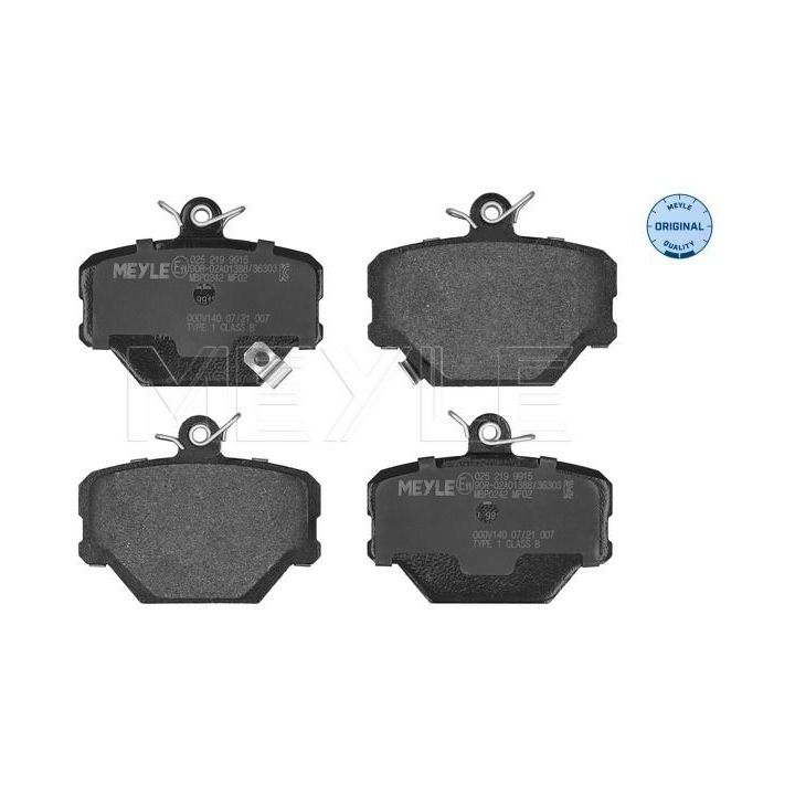 Stabdžių trinkelių rinkinys, diskinis stabdys MEYLE 025 219 9915