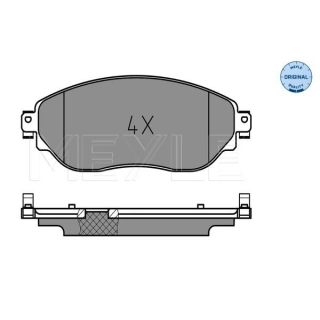 Stabdžių trinkelių rinkinys, diskinis stabdys MEYLE 025 220 8718