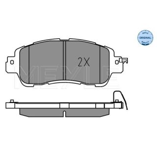 Stabdžių trinkelių rinkinys, diskinis stabdys MEYLE 025 222 3515