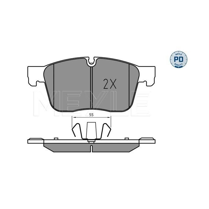 Stabdžių trinkelių rinkinys, diskinis stabdys MEYLE 025 223 0218/PD