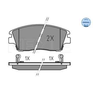 Stabdžių trinkelių rinkinys, diskinis stabdys MEYLE 025 223 2917