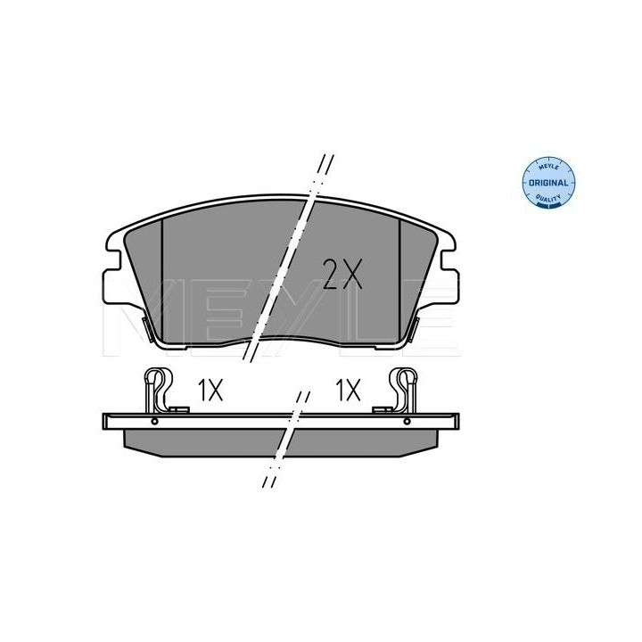 Stabdžių trinkelių rinkinys, diskinis stabdys MEYLE 025 223 2917