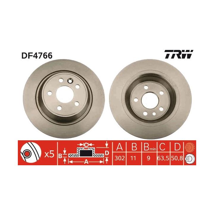 Stabdžių diskas TRW DF4766