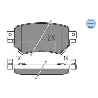 Stabdžių trinkelių rinkinys, diskinis stabdys MEYLE 025 223 4915