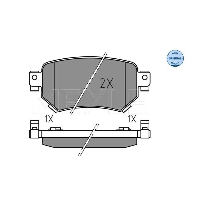 Stabdžių trinkelių rinkinys, diskinis stabdys MEYLE 025 223 4915