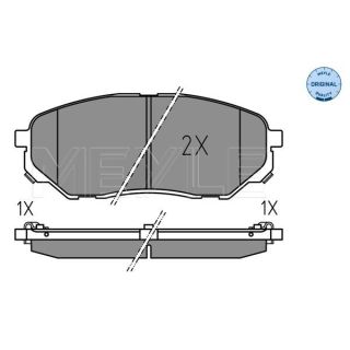 Stabdžių trinkelių rinkinys, diskinis stabdys MEYLE 025 223 8017