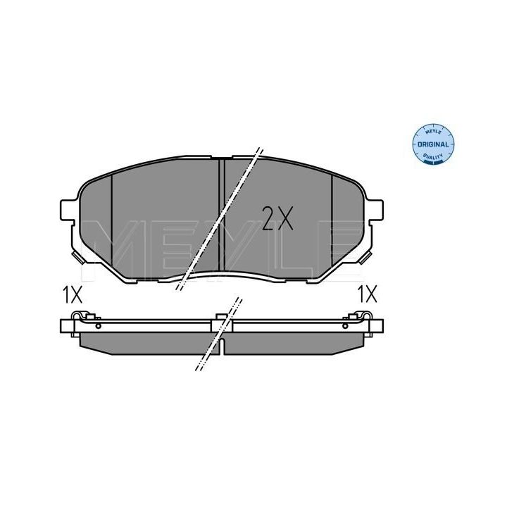Stabdžių trinkelių rinkinys, diskinis stabdys MEYLE 025 223 8017