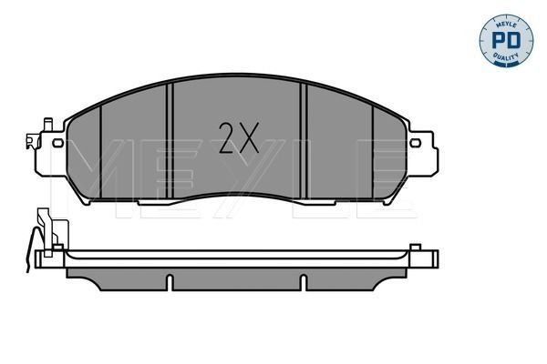 Stabdžių trinkelių rinkinys, diskinis stabdys MEYLE 025 224 3917/PD